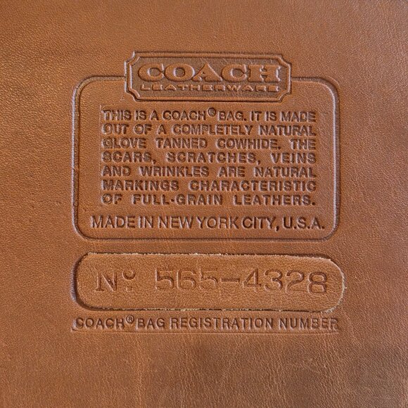 EUC NYC Vintage Coach Slim Clutch Large (#9555) in British Tan - Picture 10 of 11